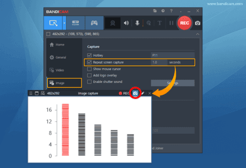 連続静止画キャプチャー 指定した時間間隔で自動で静止画キャプチャー保存